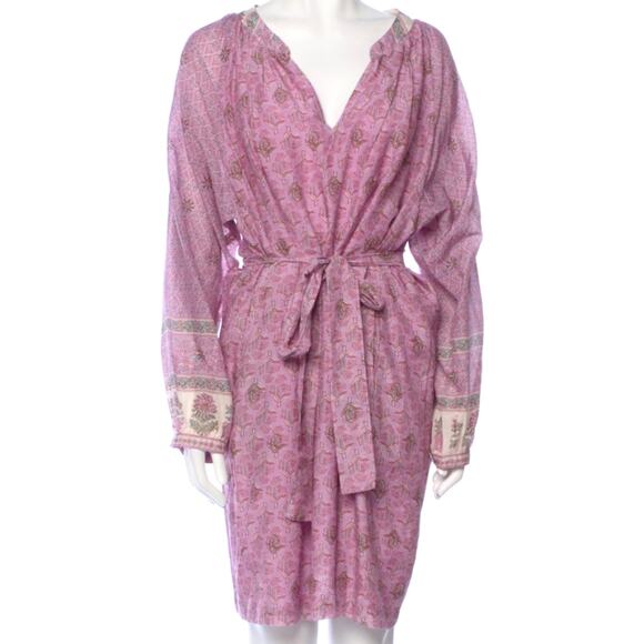 Xirena Hart Dress Pink Posy Block Print Cotton Silk Blend XL NWT - Picture 6 of 11